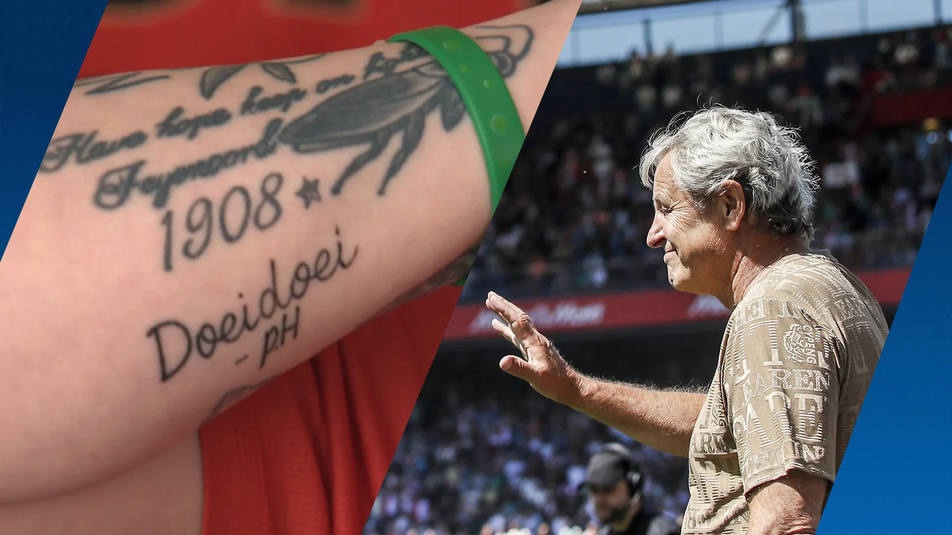 Feyenoord-fans nemen afscheid van 'Stem van De Kuip' Peter Houtman