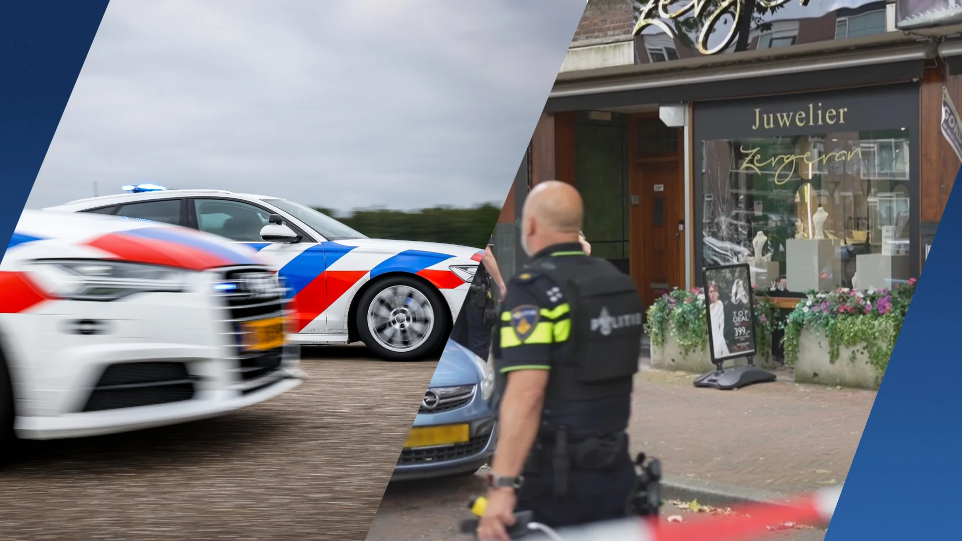 Grote politieactie op snelweg A12 na gewapende overval op juwelier Rotterdam