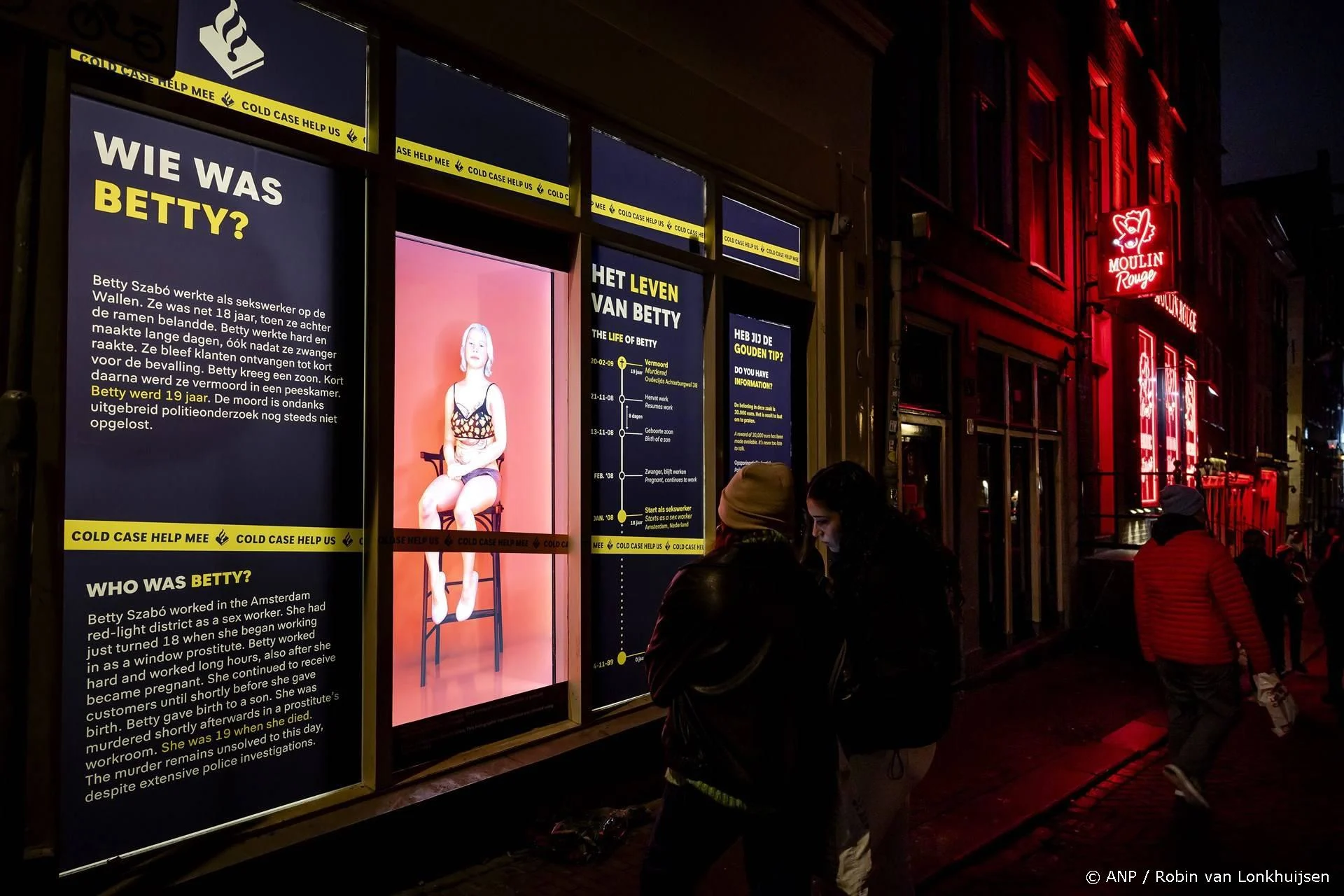 Hologram van vermoorde sekswerker Betty levert tientallen tips op