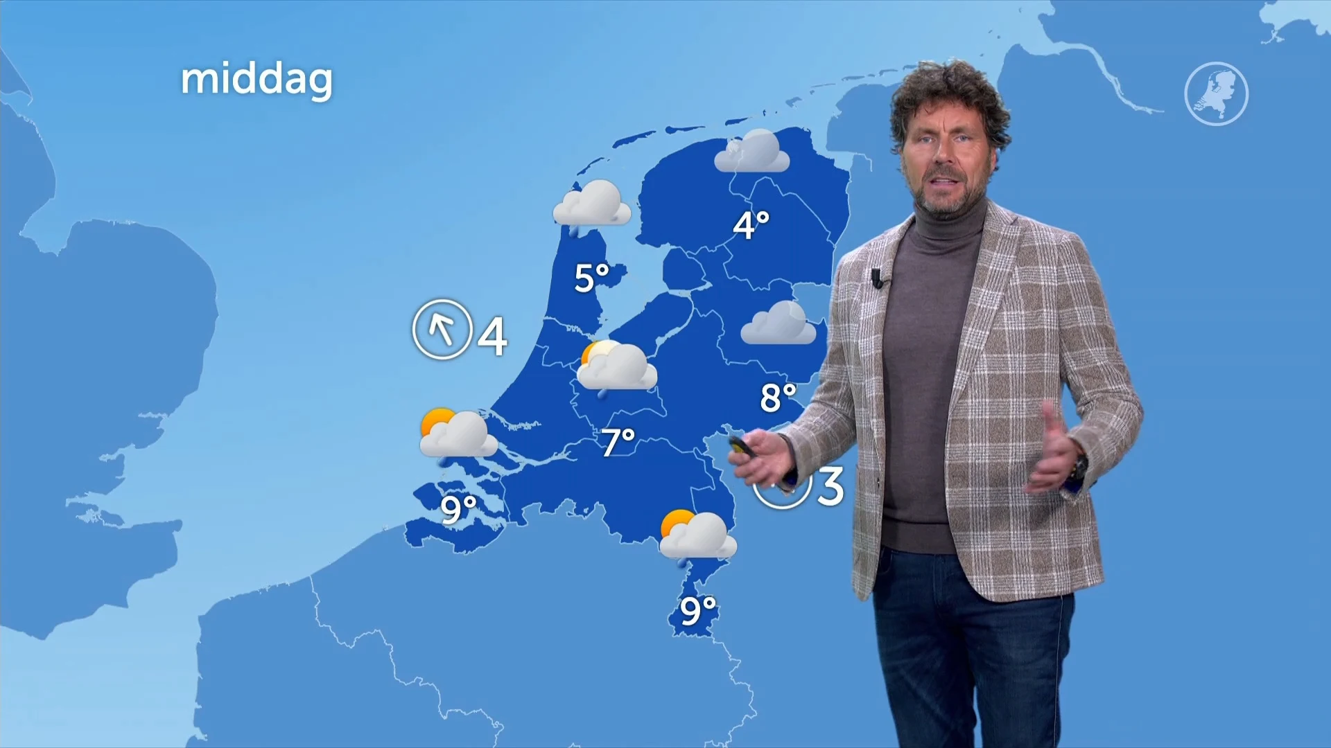 Zachte temperaturen maar wel paraplu nodig, het gaat flink regenen