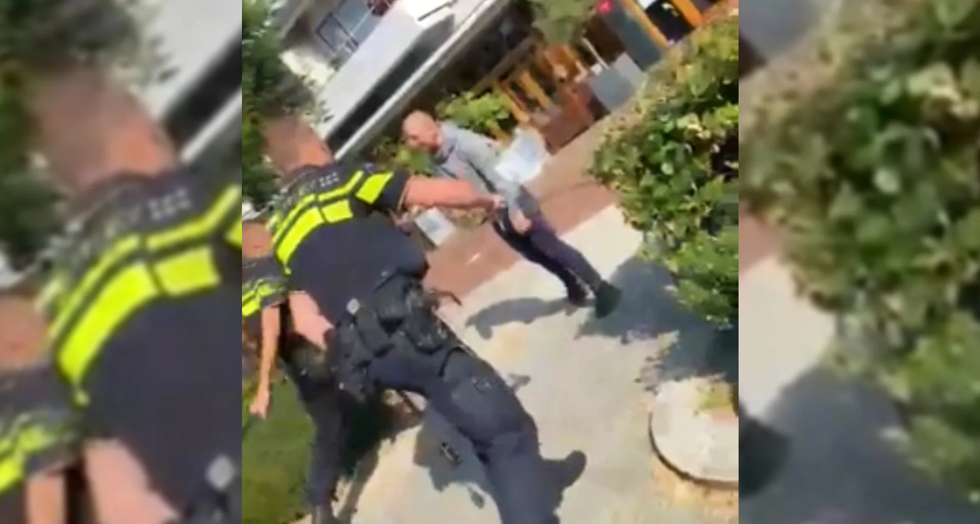 VIDEO: Agenten slaan minutenlang in op agressieve arrestant Tilburg