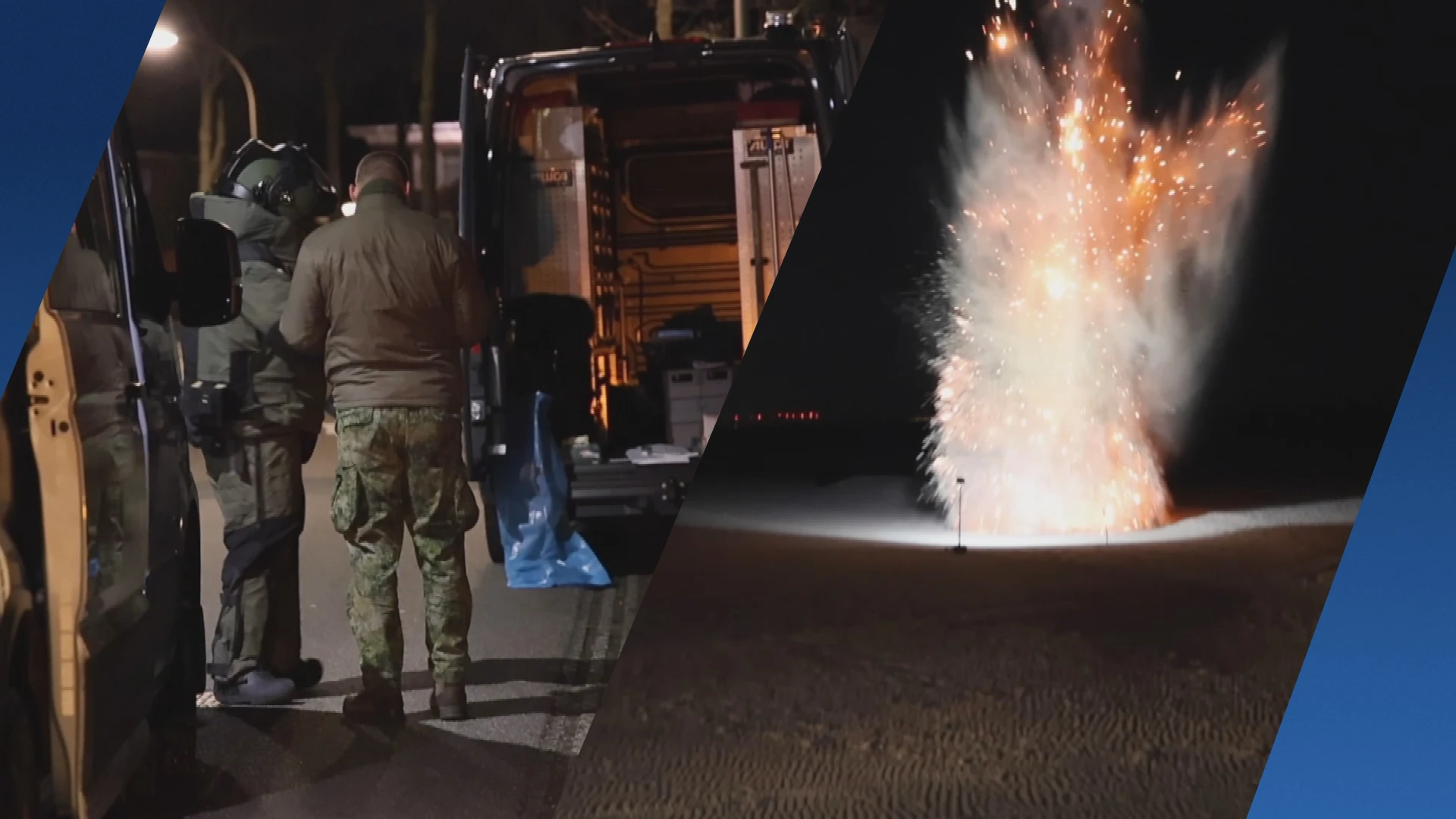 Verdachten met explosief opgepakt in buurt van Haagse school, bom ontploft op strand