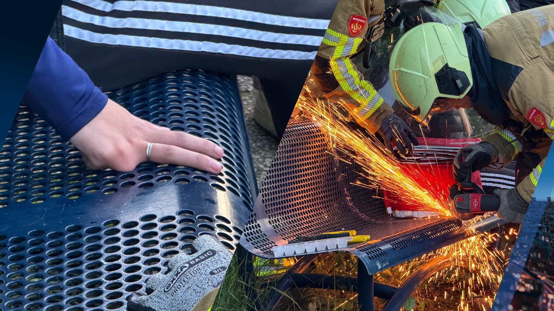 Brandweer bevrijdt meisje (15) dat met vinger vastzit in bankje