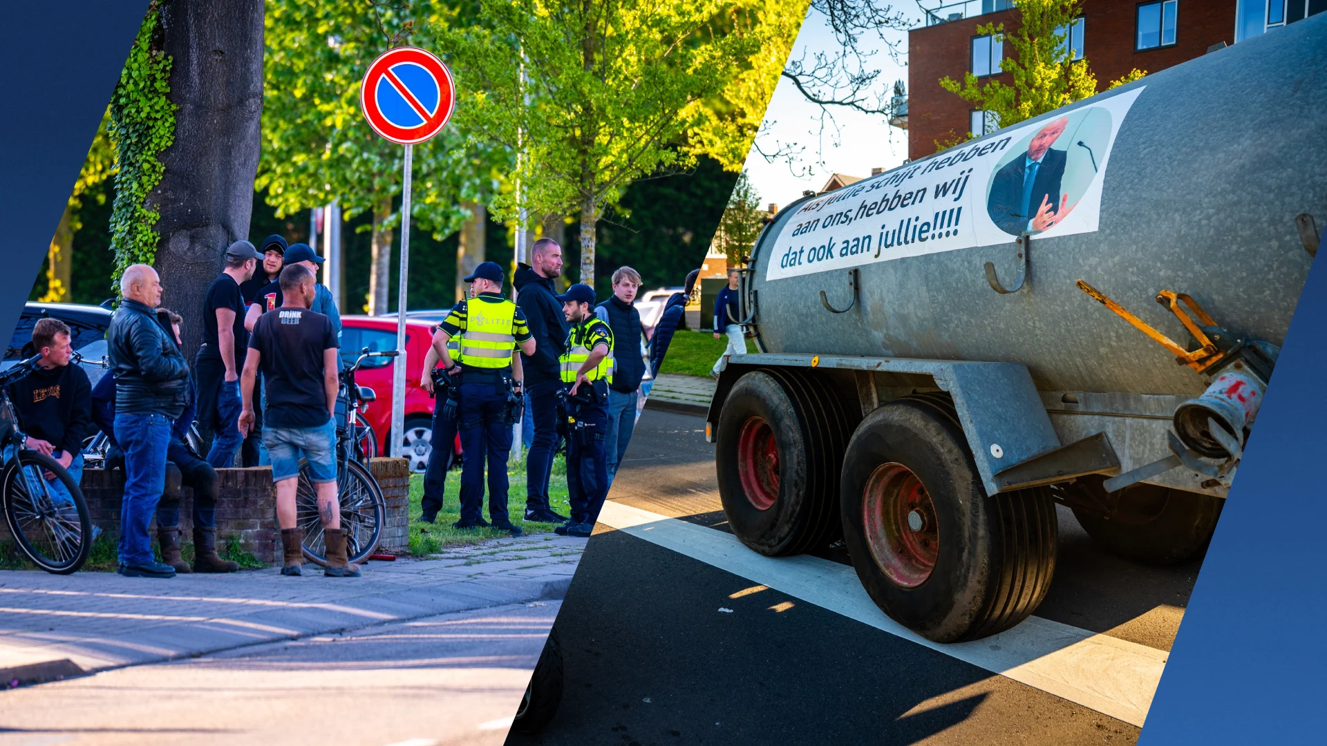 Opnieuw protest tegen asielopvang Loosdrecht: giertank bij gemeentehuis