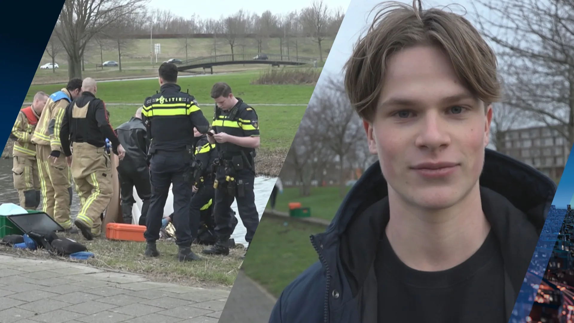 Tim (16) zag bejaarde vrouw in het water liggen en redde haar eruit: 'Ze lag er al minuten in'