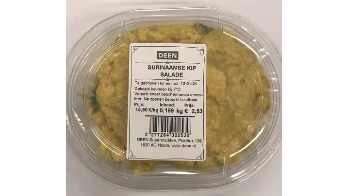 DEEN roept Surinaamse kipsalade terug om listeriabacterie