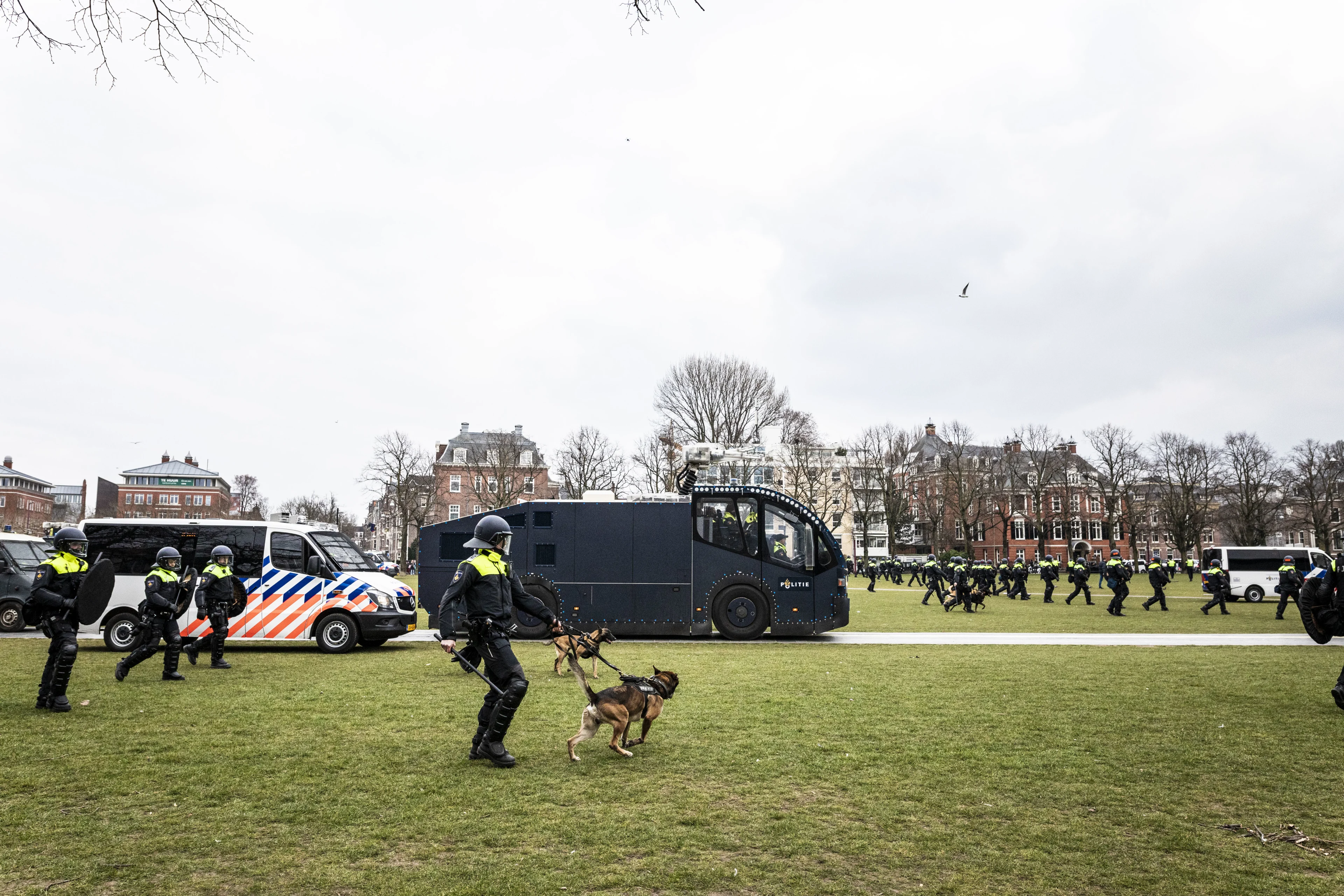 Noodbevel Museumplein wegens spontane demonstratie