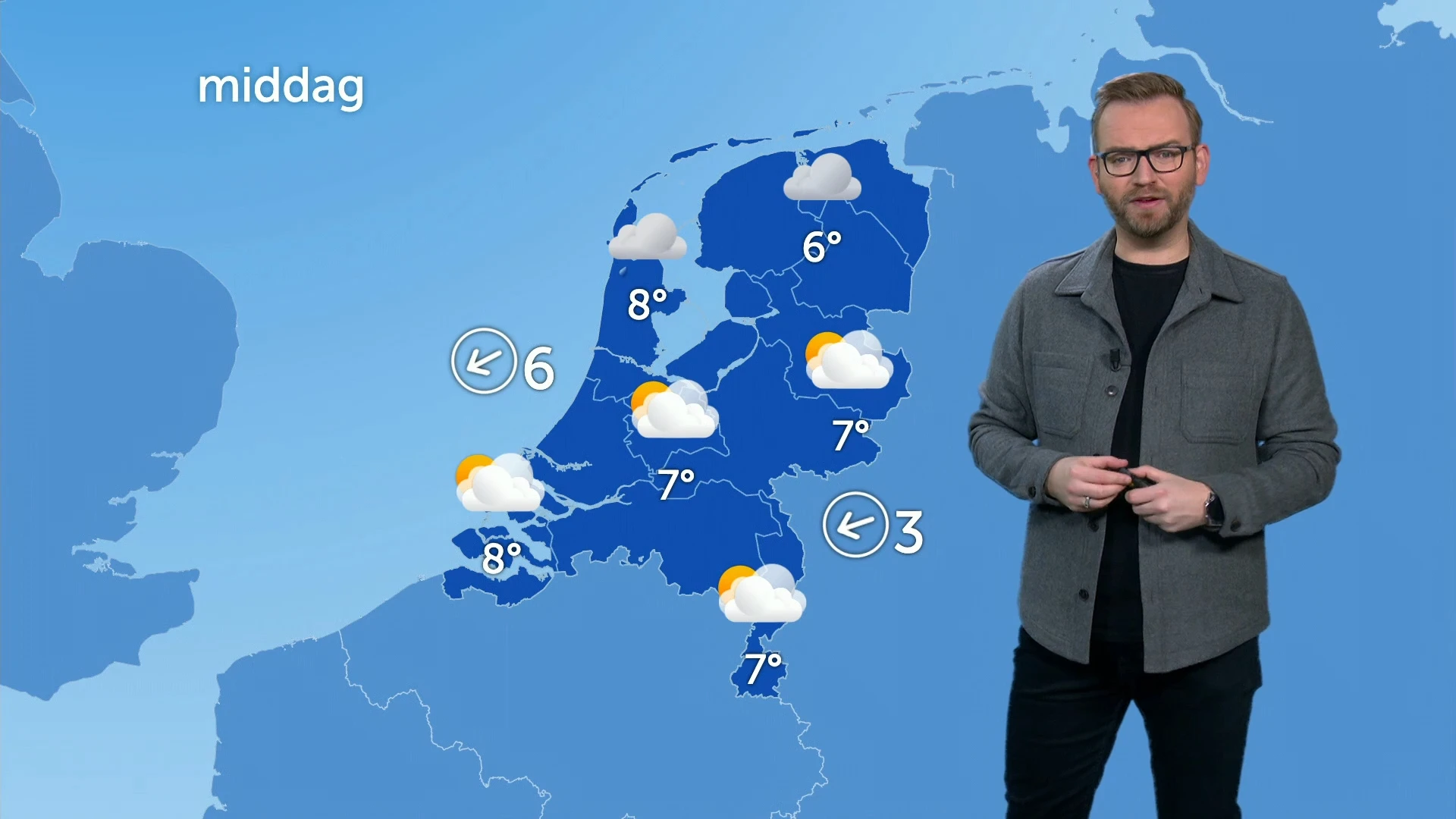 Zon moet vechten voor een plekje, de regen blijft in de buurt