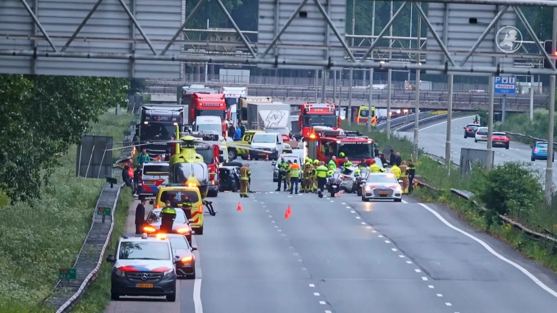 Zes gewonden bij ongeluk op A20