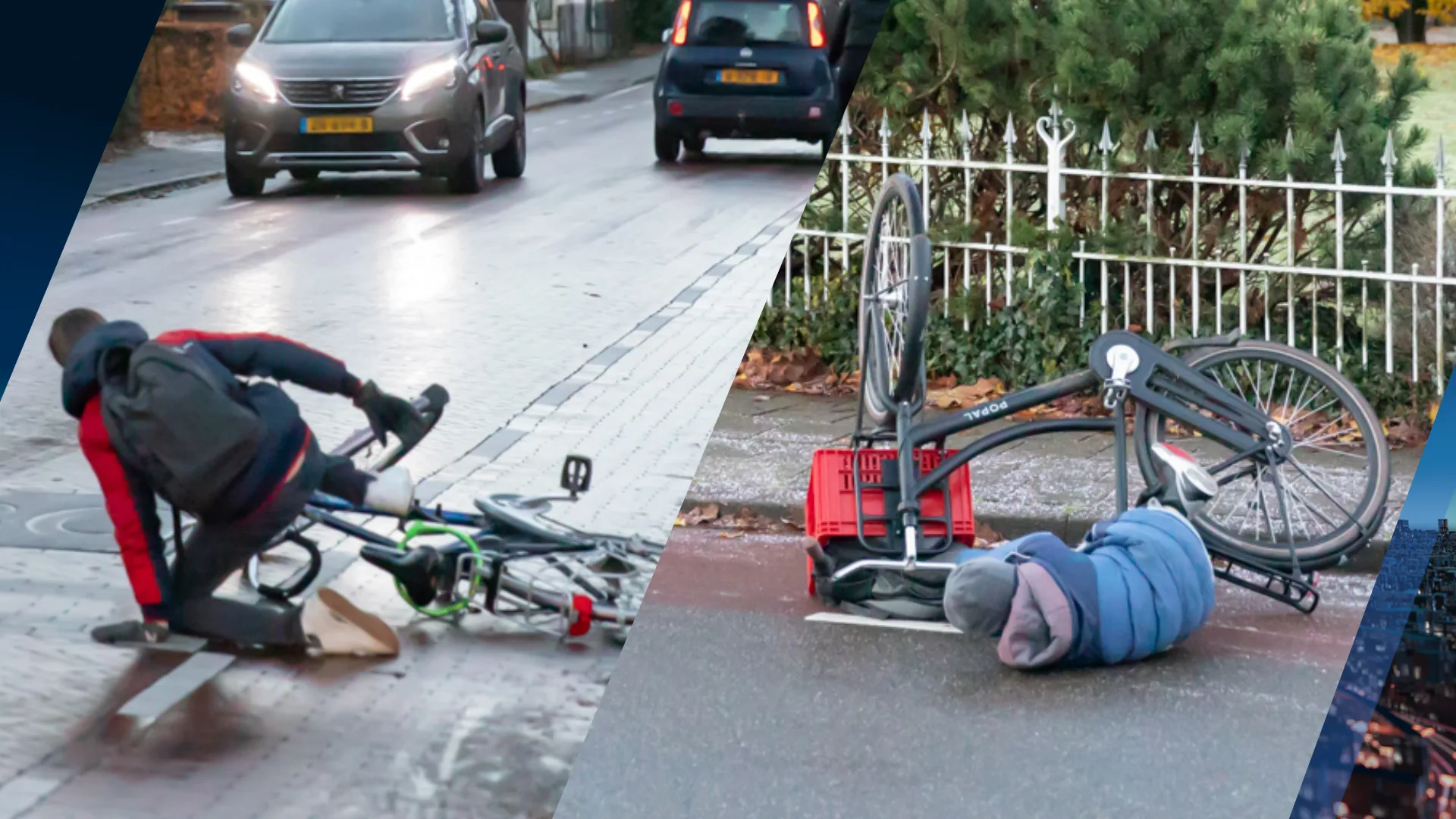 Vallen en opstaan in Baarn: meerdere glijpartijen door spekglad wegdek