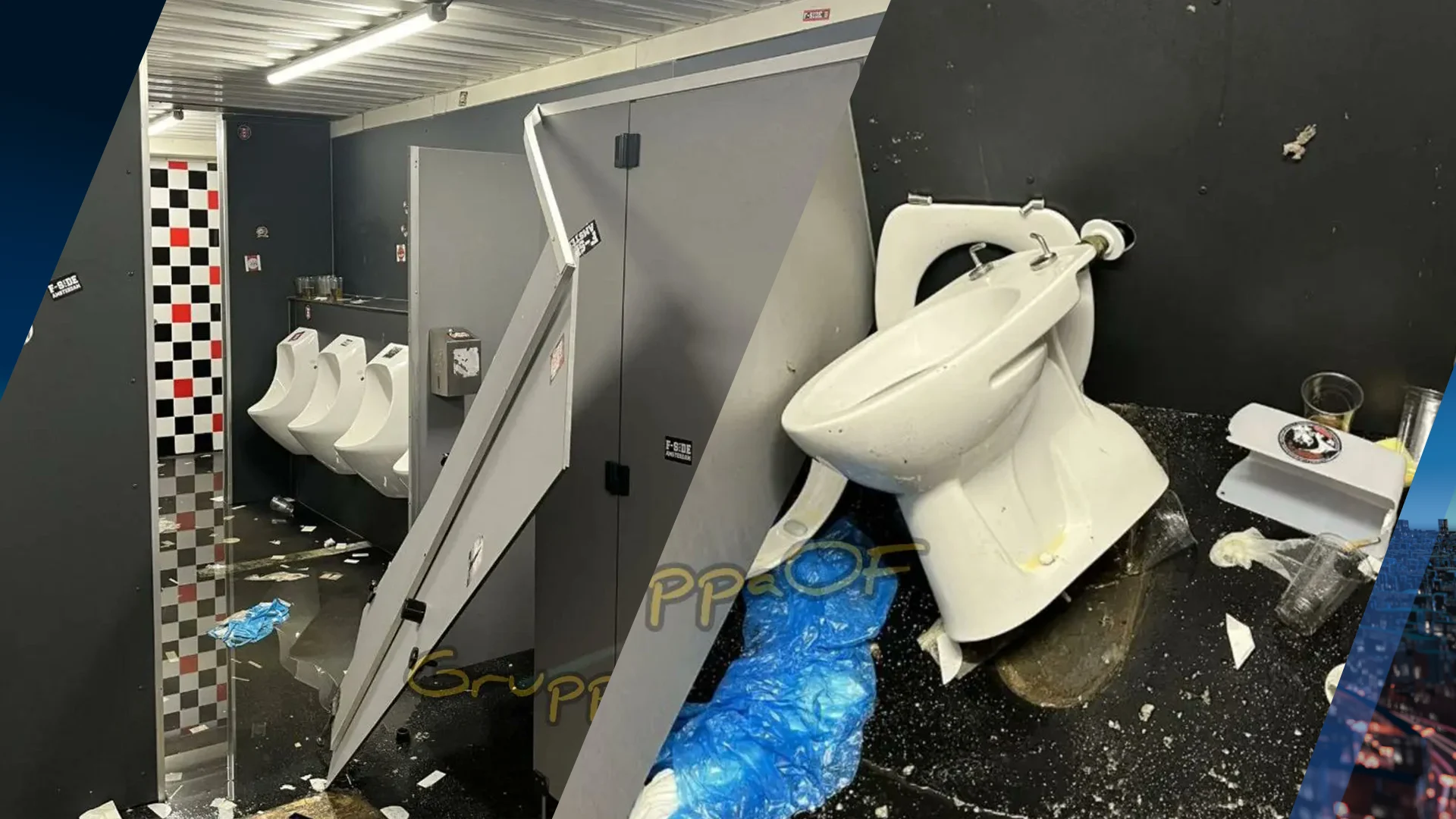 Supporters richten ravage aan in De Kuip: vernielde stoeltjes en kapotte wc-potten