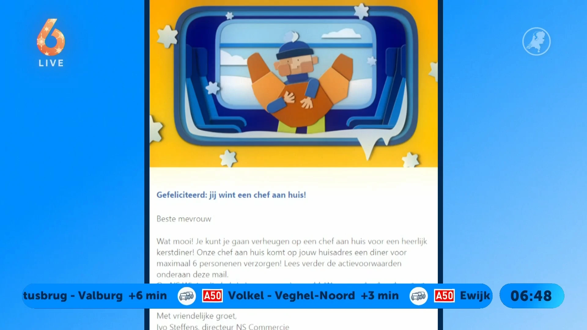 NS blundert: duizenden reizigers winnen geen luxe diner