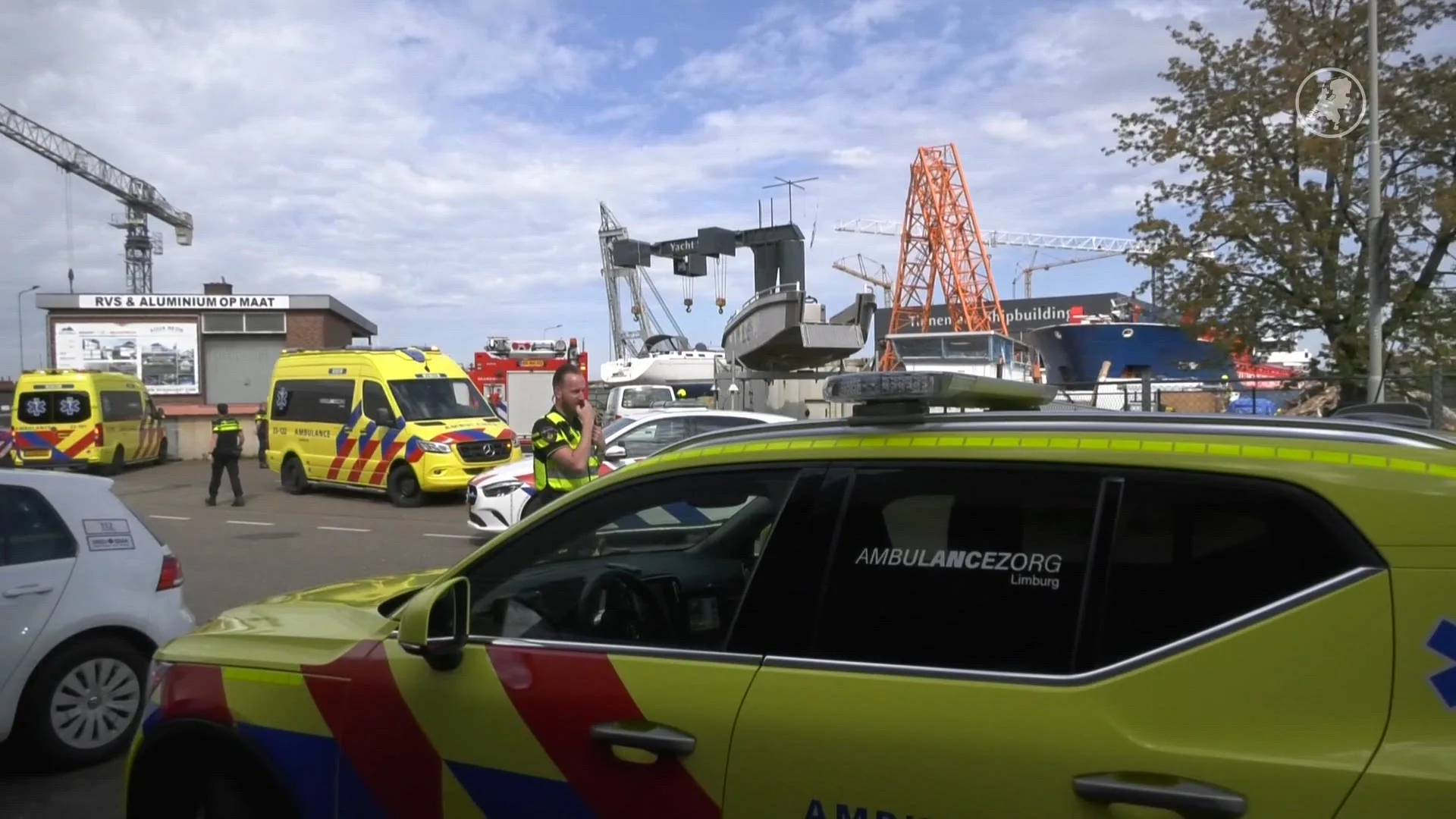 Gewonden bij ongeluk met hijskraan in Maasbracht