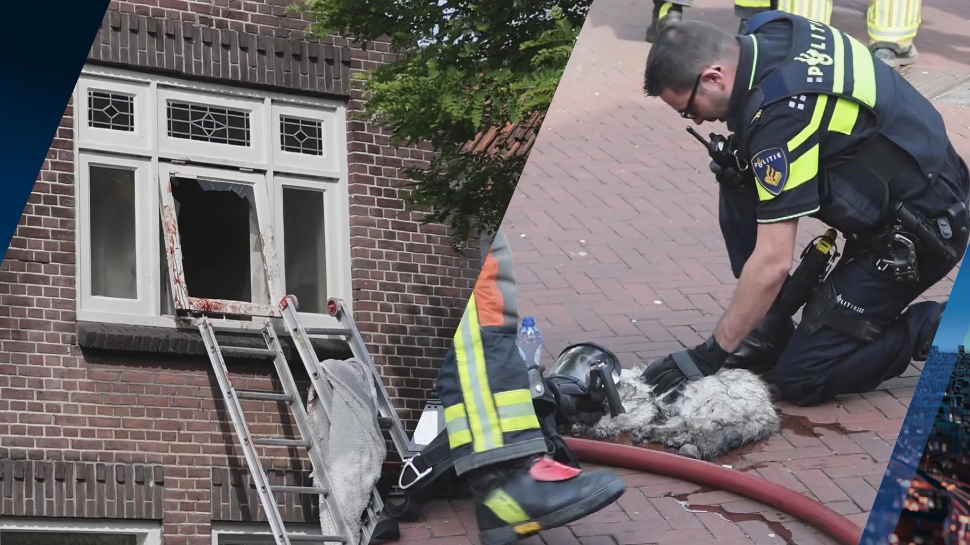 Buurtbewoners halen man uit brandend huis, ook kat gered
