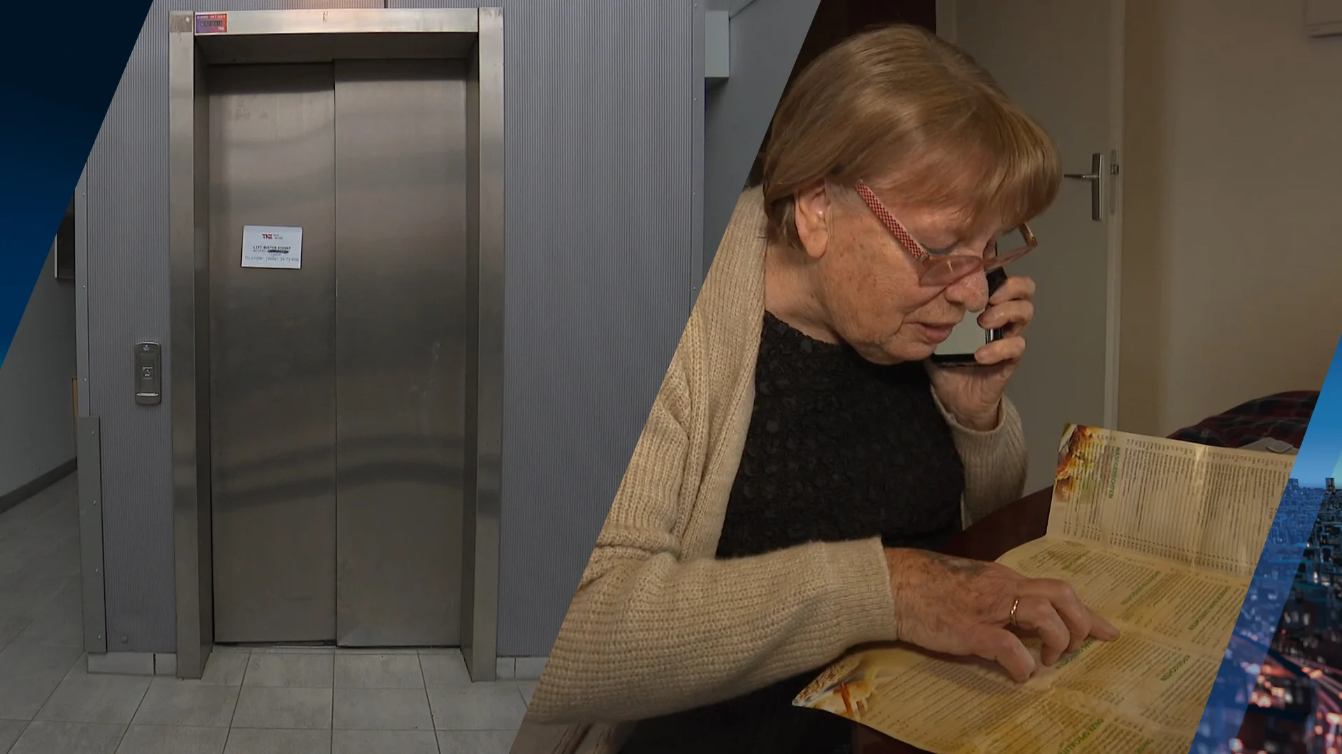 Greet (86) eet al een week noodgedwongen Chinees door kapotte lift