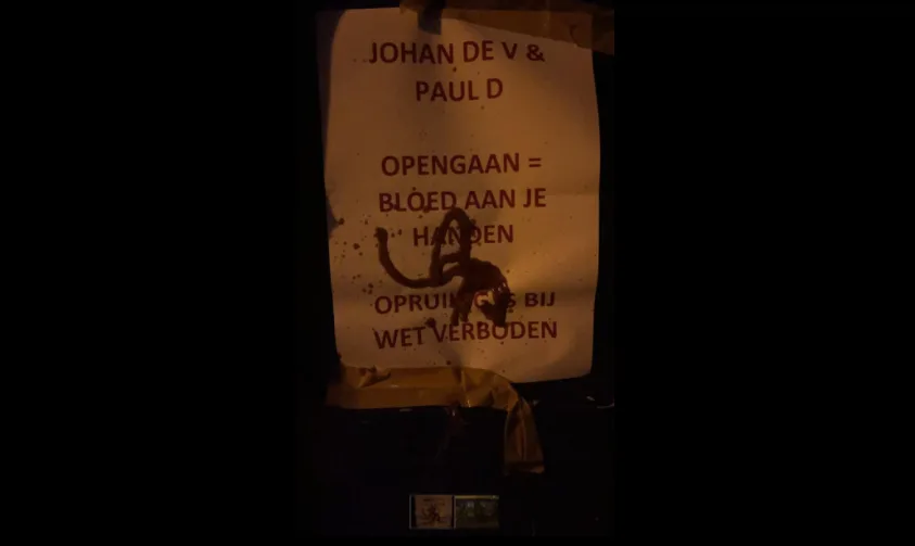 Pand en terras actievoerende cafébaas in Breda besmeurd