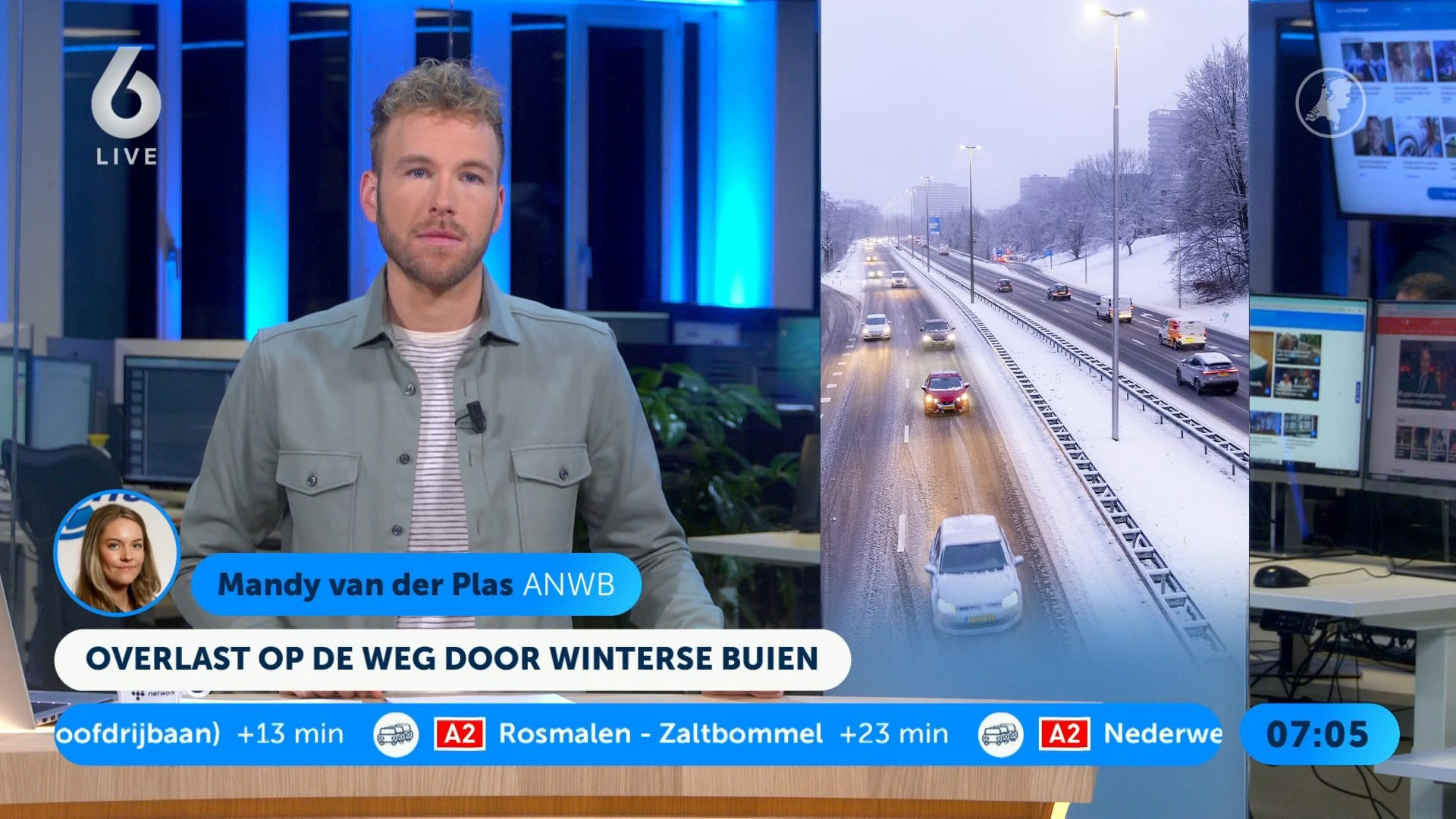 Verkeer in het noorden vertraagd door sneeuwval