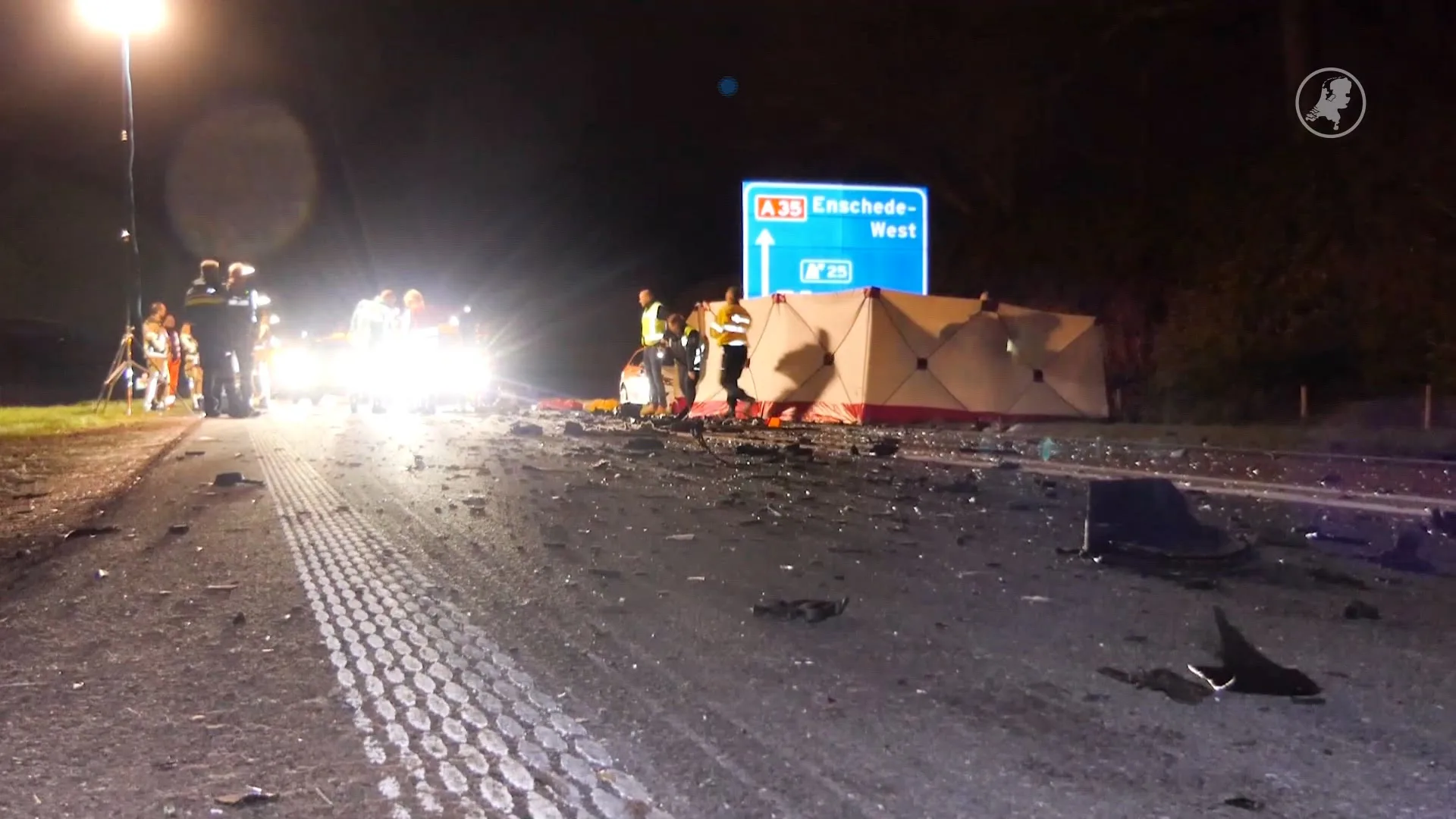 Dodelijk ongeval op N35 bij Glanerbrug: automobilist komt om het leven