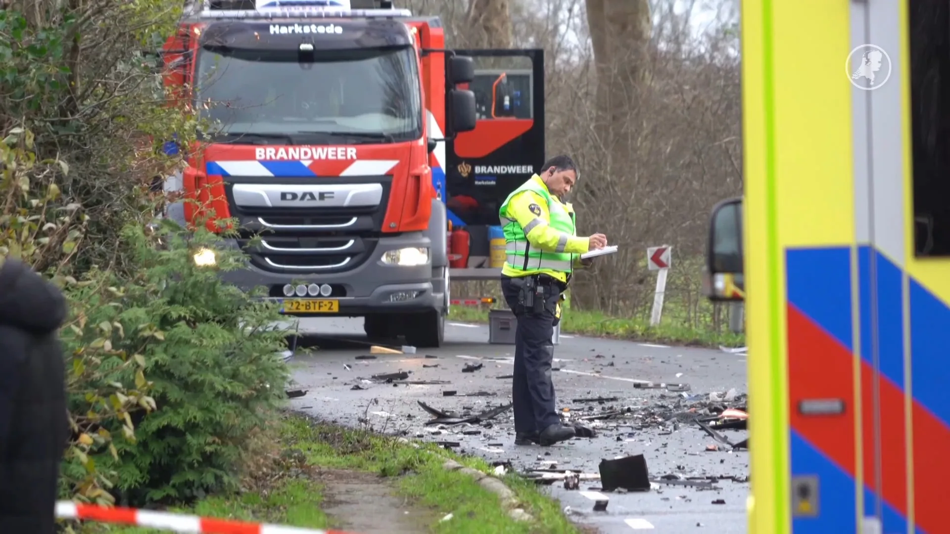 Ongeval met meerdere voertuigen bij Harkstede, twee gewonden