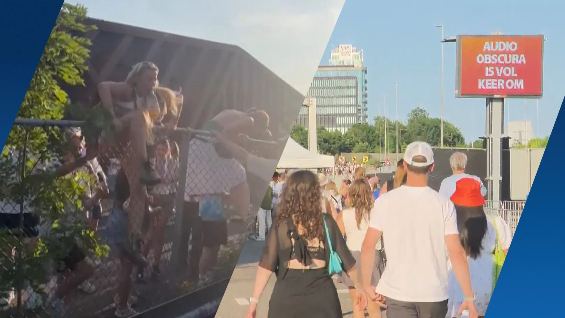 'Te druk en te warm' bij Festival op de Ring: tientallen mensen klimmen over hekken