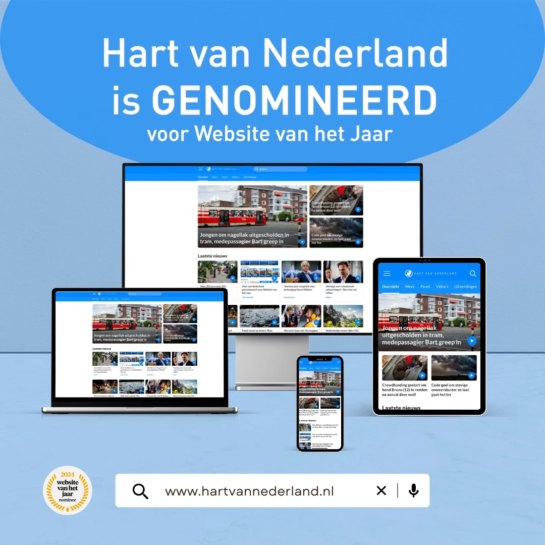 Hart van Nederland genomineerd voor Website van het Jaar