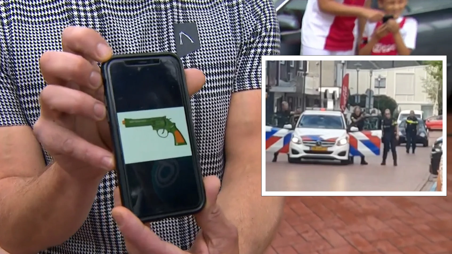 Zoontje wint speelgoedpistooltje op kermis, arrestatieteam pakt vader op