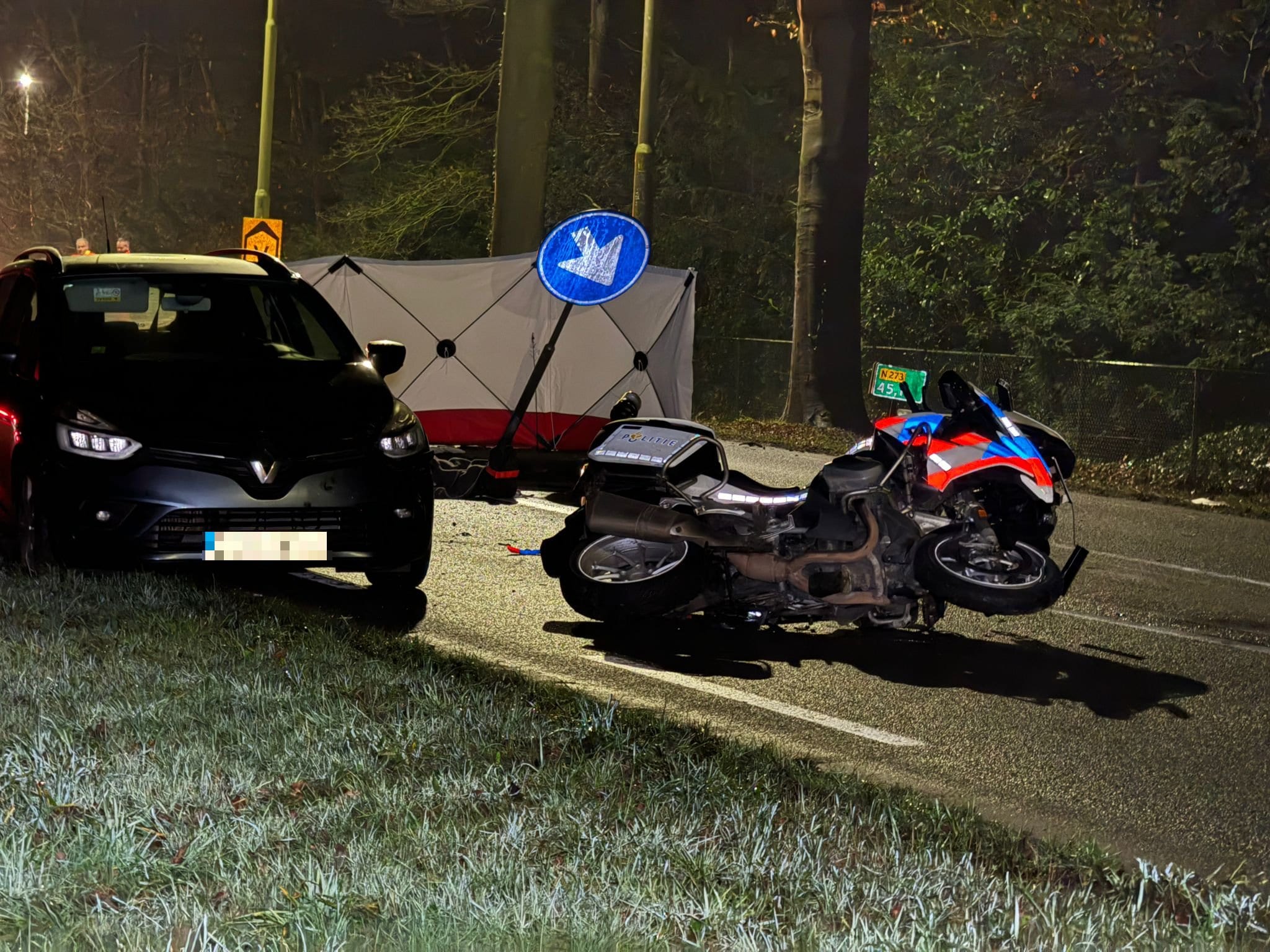 Motoragent overleden bij ongeval op N273 bij Heel