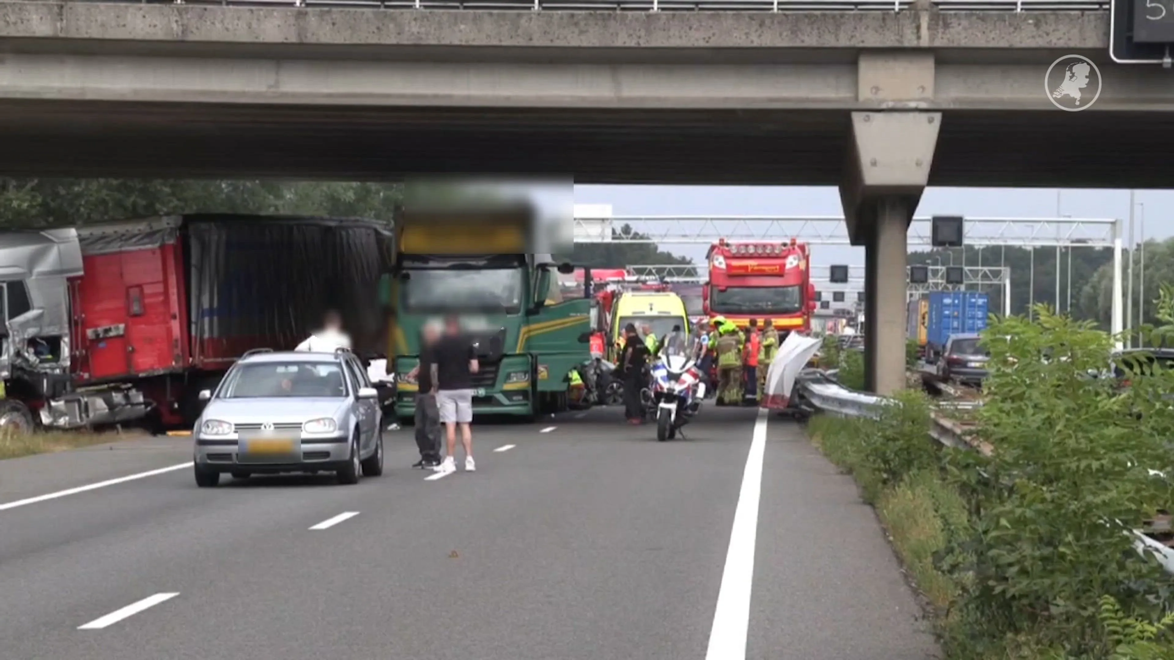 Ernstig ongeluk op A12 bij Babberich: meerdere gewonden