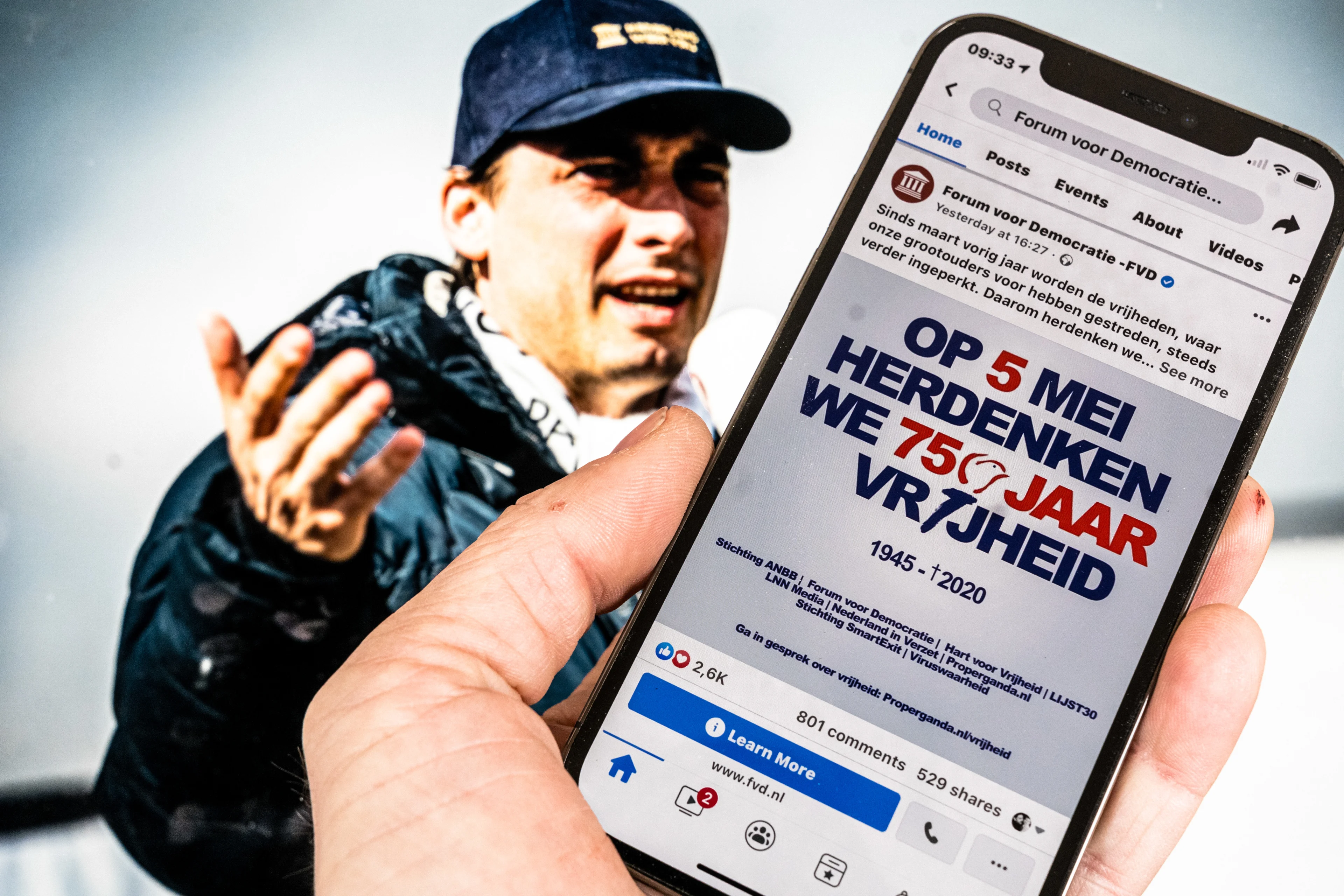 Kritiek vanuit eigen partij op bevrijdingsdagposter FVD: 'Niet smaakvol en heel stom'