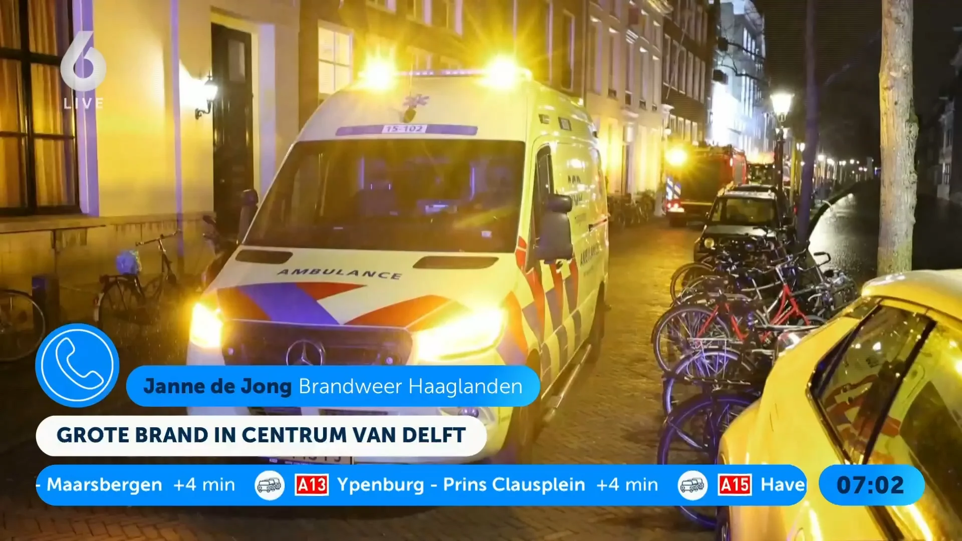 Containerbrand loopt uit de hand in Delftse binnenstad