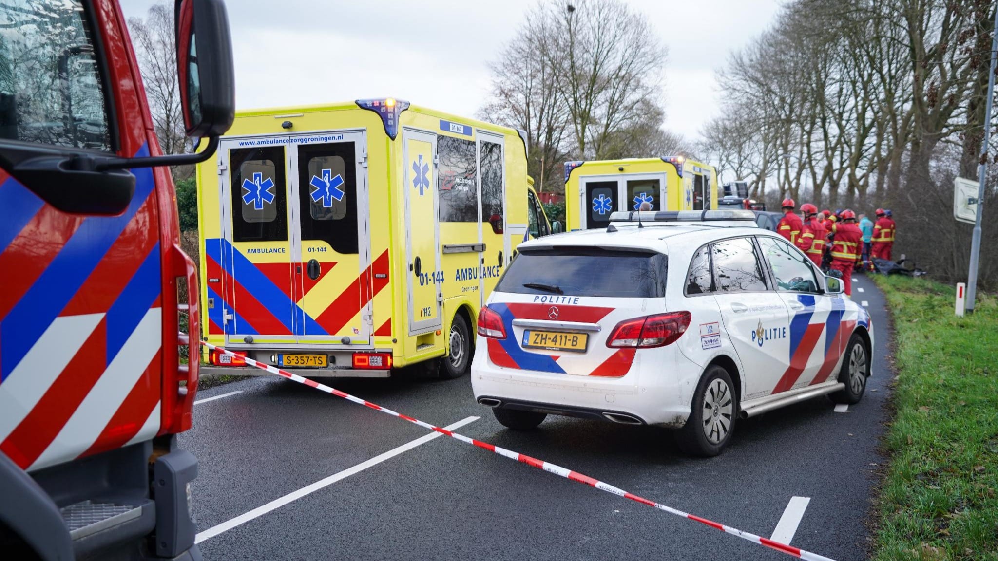Twee gewonden bij ernstige frontale botsing Harkstede