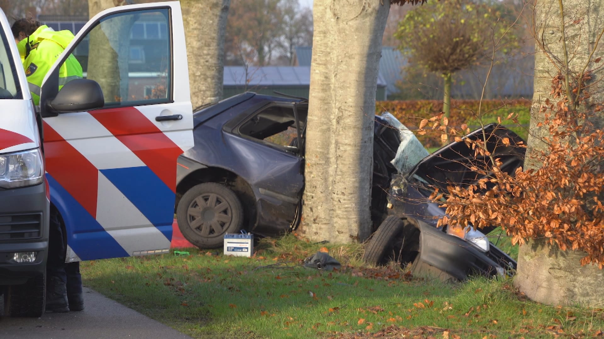 Automobilist overlijdt na botsing tegen boom in Nieuwleusen