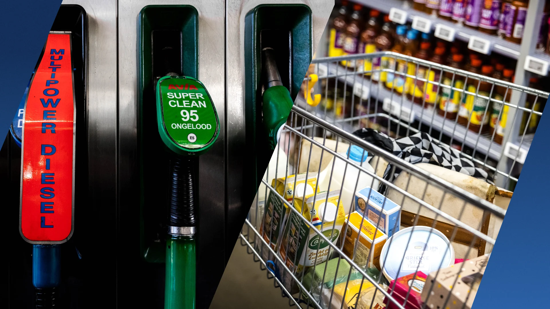 Lagere prijs aan de pomp drukt inflatie licht omlaag