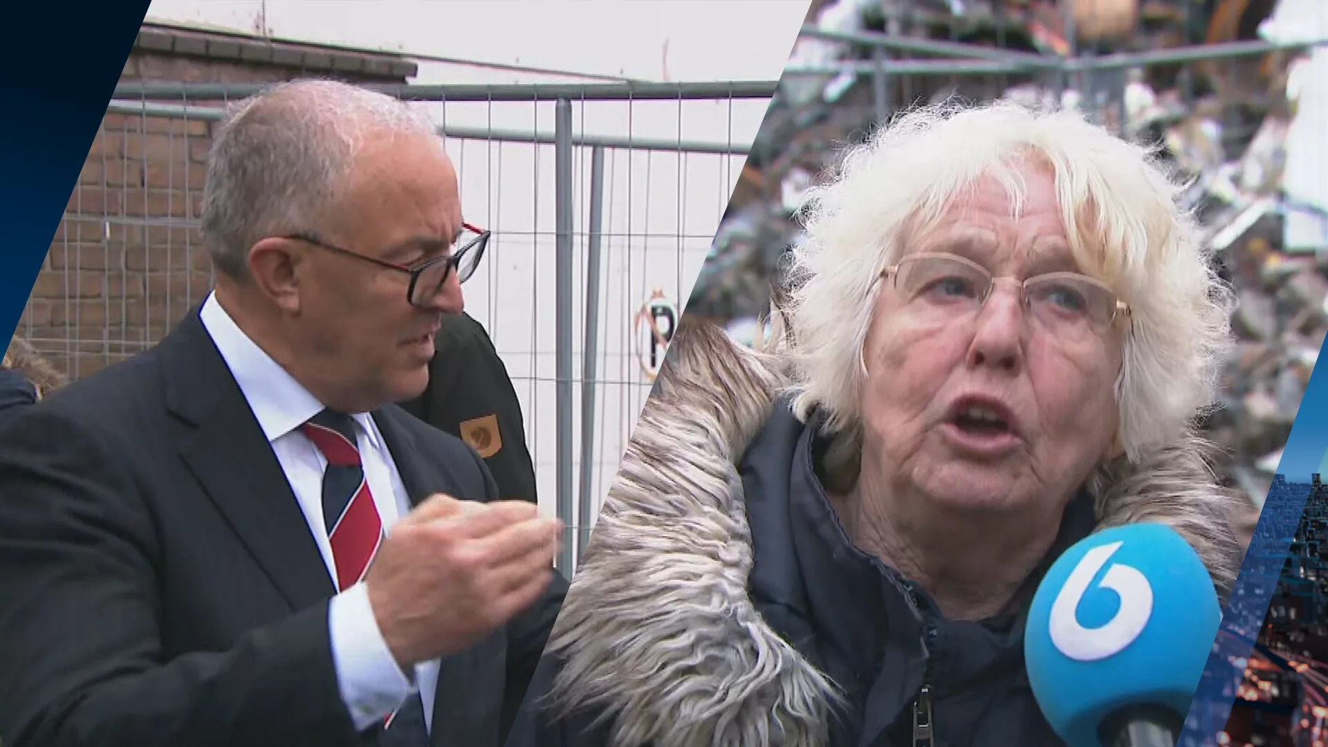 Buurtbewoners klagen over timing bezoek Aboutaleb aan rampplek: 'Had eerder terug moeten komen'