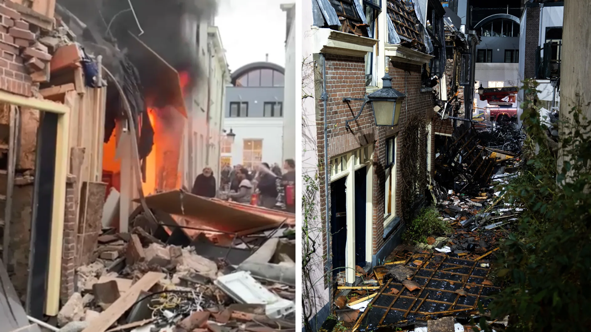 Bewoners van ingestorte panden Utrecht waren niet thuis