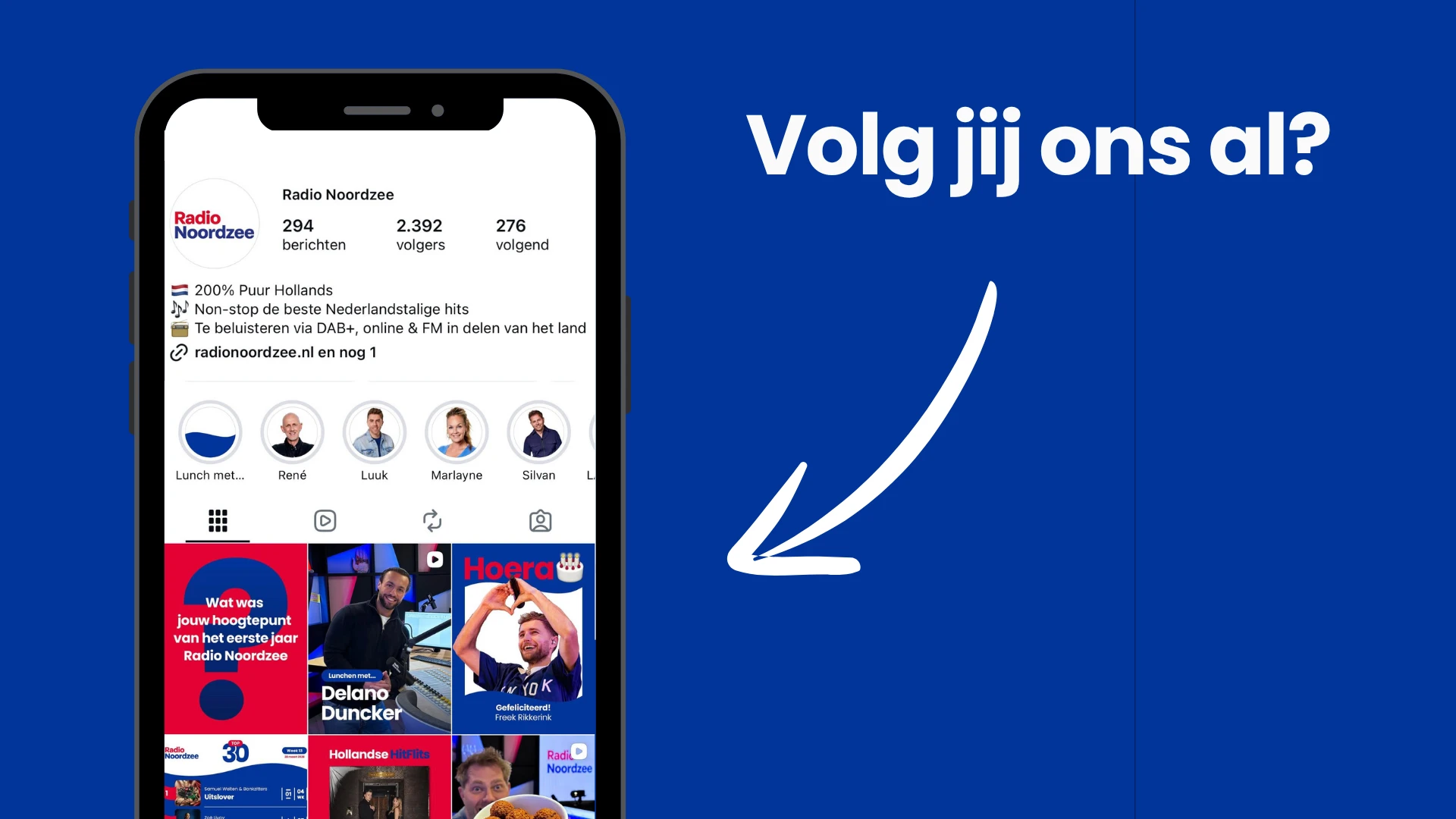 Volg Radio Noordzee op onze socials en mis niets