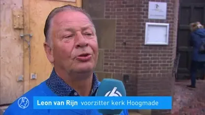 Eerste dienst in afgebrande kerk Hoogmade: 'Emotioneel om hier weer te zitten'