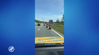 Politie plukt man en vrouw op scootmobiel van provinciale weg