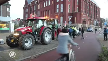 Ondanks afblazen protest toch boeren met trekkers in Den Haag