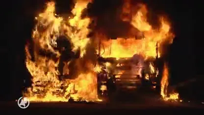 Vrachtwagens uitgebrand in Hoogeveen