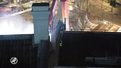 Brand op zolder van een monumentaal pand in het centrum van Tilburg