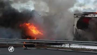 Chauffeur overleden na zwaar ongeluk met twee vrachtwagens bij Oss