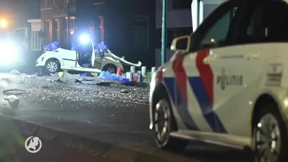 Heftig ongeluk na botsing bij politieachtervolging in Maarssen