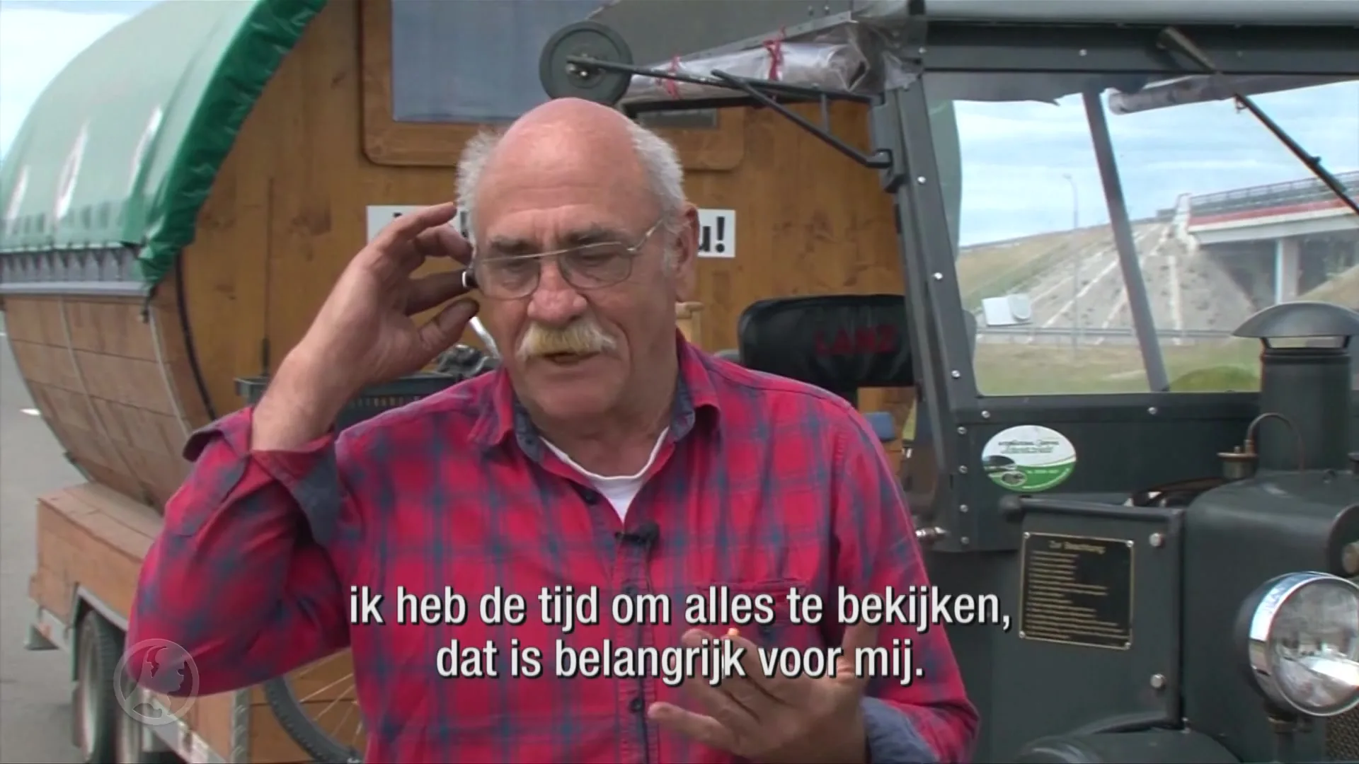 Duitser op de tractor naar WK