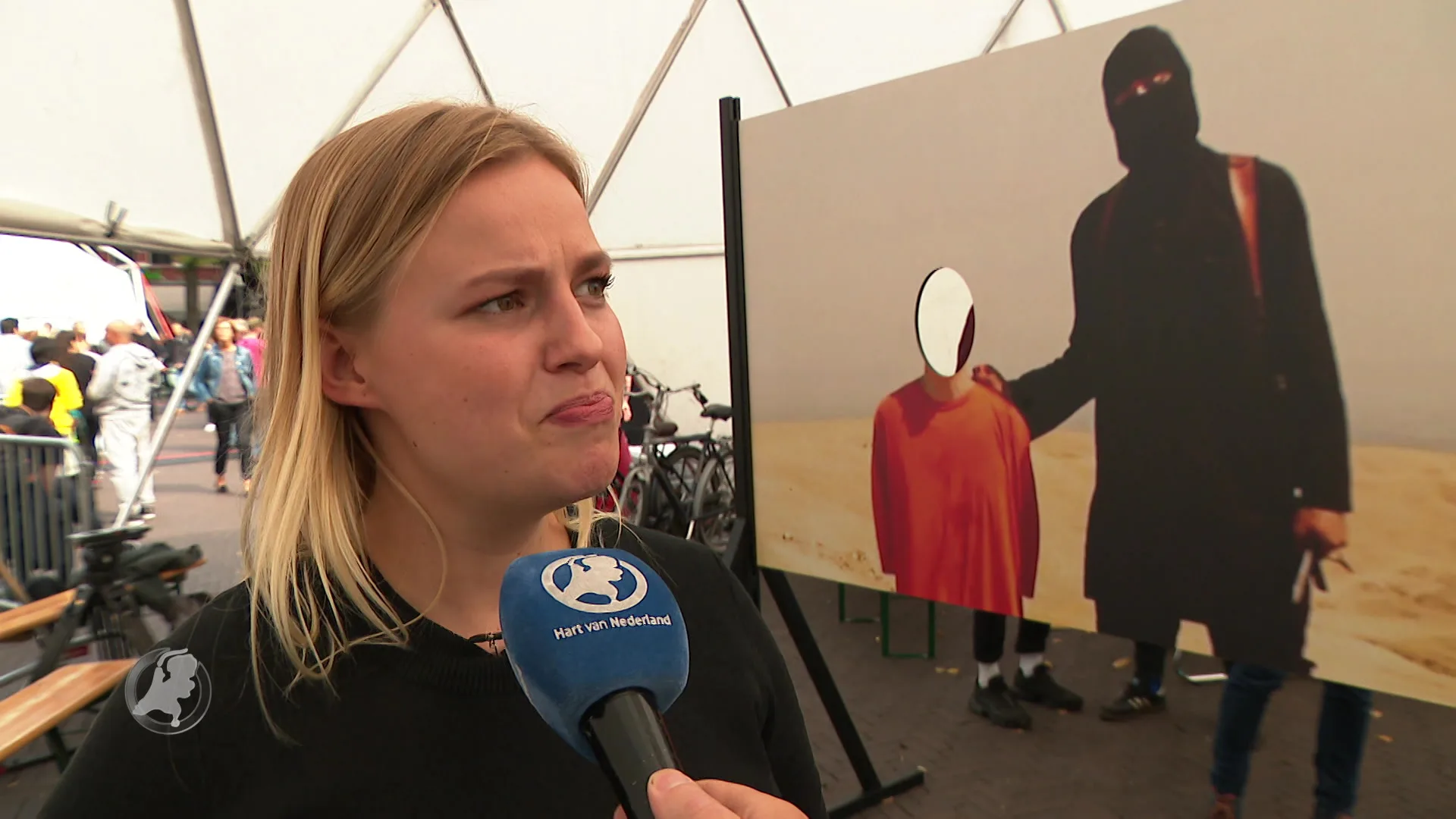 Ophef in Enschede om kunstwerk waar IS-strijder op is afgebeeld