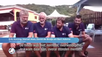 Nederlands roeiteam als winnaars onthaald na winnen zwaarte roeirace ter wereld