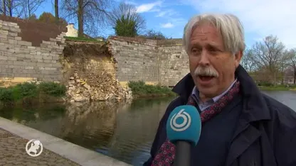 Maastricht wil deels ingestorte stadsmuur snel weer opbouwen
