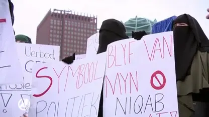 Protest tegen boerkaverbod rustig verlopen