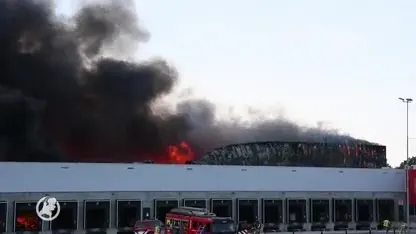 Grote brand bij transportbedrijf Hapert