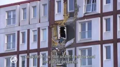 Heimachine valt tegen flatgebouw in Rotterdam